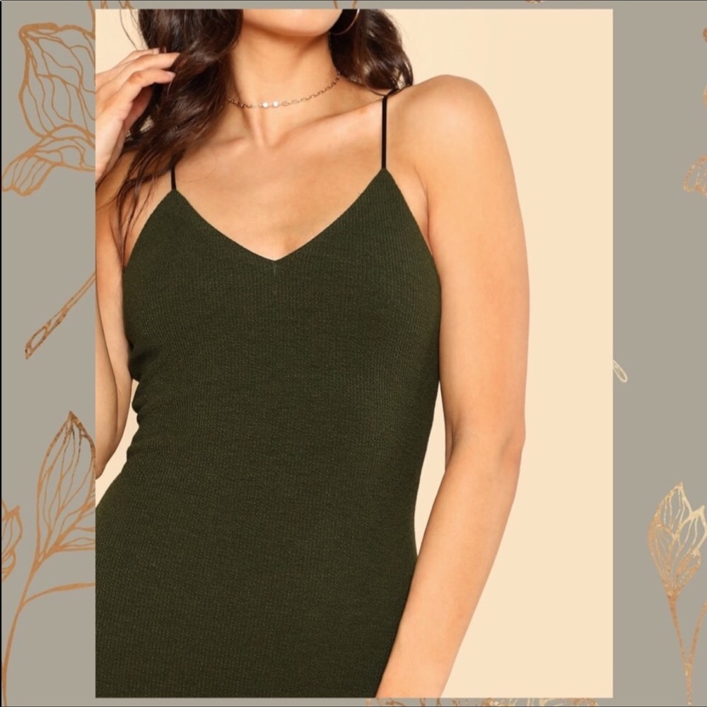 Army Green Dress - Picture 3 of 7